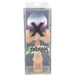 Kendama X Originala, Profesionala, Embo, Rubber Grip, din Lemn, 18 cm, Gri/Alb/Mov - imagine 2