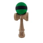 Kendama X Originala, Profesionala, Embo, 18 cm, din Lemn, Rubber Grip, Negru/Verde