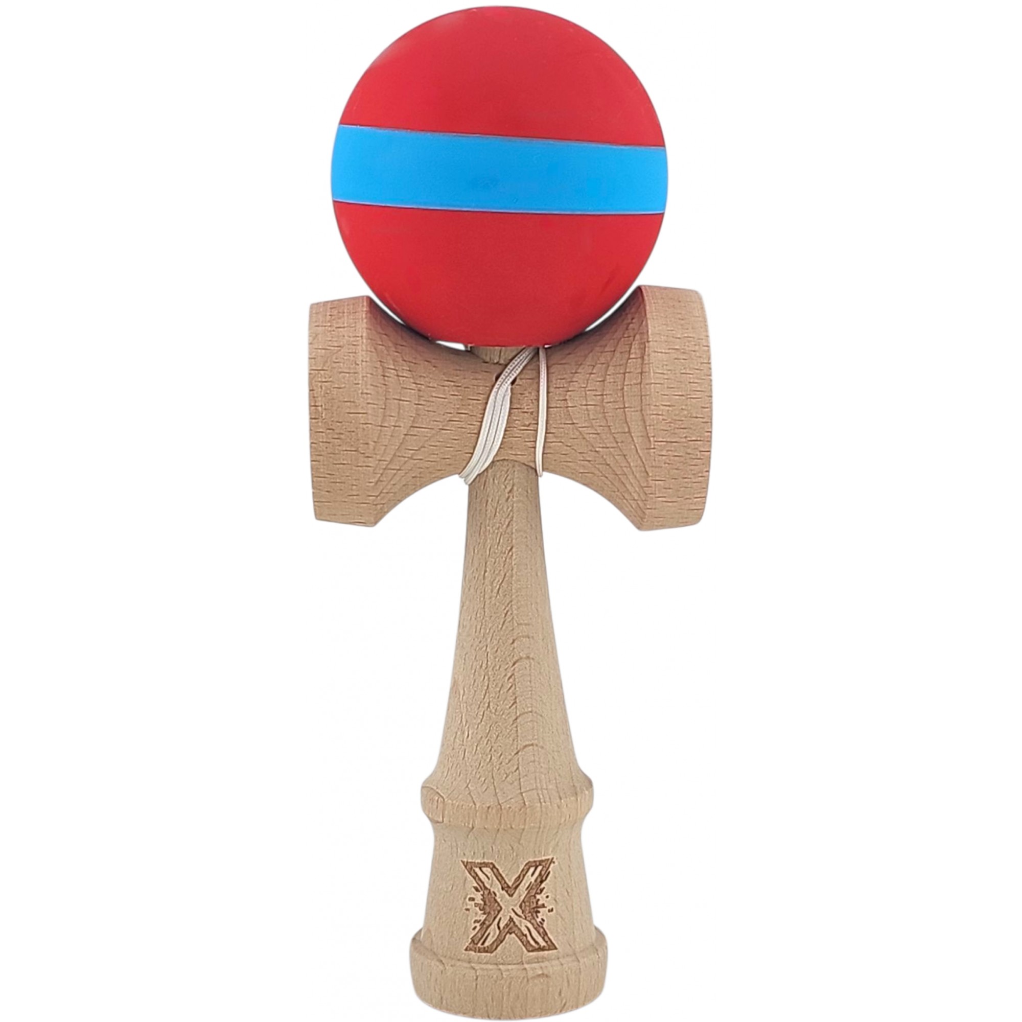 kendama-x-originala-profesionala-flippy-18-cm-din-lemn-rubber-grip-rosu-albastru-main-68dfad0a9285a Kendama X Originala, Profesionala, Embo, 18 cm, din Lemn, Rubber Grip, Rosu/Albastru - imagine 1