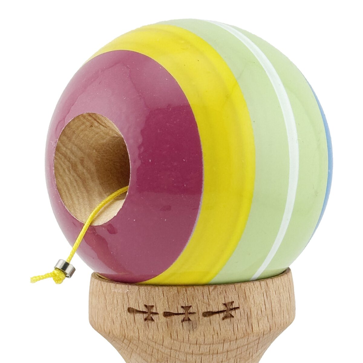 Kendama X SPECTRUM Originala, Profesionala, Embo, Big Cups V2, Super Sticky Legendary Cupe Mari, Rulment Metalic cu Ata 55 cm, Multicolor - imagine 6