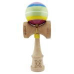 Kendama X SPECTRUM Originala, Profesionala, Embo, Big Cups V2, Super Sticky Legendary Cupe Mari, Rulment Metalic cu Ata 55 cm, Multicolor