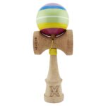 Kendama X SPECTRUM Originala, Profesionala, Embo, Big Cups V2, Super Sticky Legendary Cupe Mari, Rulment Metalic cu Ata 55 cm, Multicolor