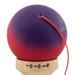 Kendama X Originala, Profesionala, Embo, Big Cups V2, Rubber Grip cu Cupe Mari, Rulment Metalic cu Ata 55 cm,Â Mov/Rosu/Negru - imagine 5
