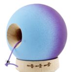 Kendama X Originala, Profesionala, Embo, Big Cups V2, Rubber Grip cu Cupe Mari, Rulment Metalic cu Ata 55 cm, Violet/Albastru - imagine 8
