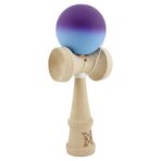Kendama X Originala, Profesionala, Embo, Big Cups V2, Rubber Grip cu Cupe Mari, Rulment Metalic cu Ata 55 cm, Gradient Mov/ Albastru - imagine 2