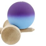 Kendama X Originala, Profesionala, Embo, Big Cups V2, Rubber Grip cu Cupe Mari, Rulment Metalic cu Ata 55 cm, Gradient Mov/ Albastru - imagine 8