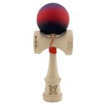 Kendama X Originala, Profesionala, Embo, Big Cups V2, Rubber Grip cu Cupe Mari, Rulment Metalic cu Ata 55 cm,Â Mov/Rosu/Negru