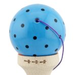 Kendama X Originala, Profesionala, Embo, Big Cups V2, Super Sticky cu Cupe Mari, din lemn 18 cm, Rulment Metalic cu Ata 55 cm, Albastru/Portocaliu - imagine 8