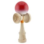 Kendama X Originala, Profesionala, Embo, Big Cups V2, Super Sticky cu Cupe Mari, din lemn 18 cm, Rulment Metalic cu Ata 55 cm, Gradient Rosu/Alb - imagine 9