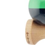 Kendama X Originala, Profesionala, Embo, Big Cups V2, Super Sticky cu Cupe Mari, Rulment Metalic, din lemn 18 cm, Ata 55 cm, Verde/Negru - imagine 6