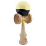 Kendama X Originala, Profesionala, Embo, Big Cups V2, Super Sticky cu Cupe Mari, Rulment Metalic, din lemn 18 cm, Ata 55 cm, Galben/Negru - imagine 2