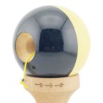 Kendama X Originala, Profesionala, Embo, Big Cups V2, Super Sticky cu Cupe Mari, Rulment Metalic, din lemn 18 cm, Ata 55 cm, Galben/Negru - imagine 6