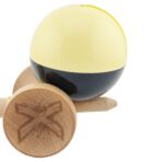 Kendama X Originala, Profesionala, Embo, Big Cups V2, Super Sticky cu Cupe Mari, Rulment Metalic, din lemn 18 cm, Ata 55 cm, Galben/Negru - imagine 8