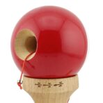Kendama X Originala, Profesionala, Embo, Big Cups V2, Super Sticky cu Cupe Mari, Rulment Metalic, din lemn 18 cm, Ata 55 cm, Alb/Rosu - imagine 6