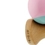 Kendama X Originala, Profesionala, Embo, Big Cups V2, Super Sticky cu Cupe Mari, Rulment Metalic, din lemn 18 cm, Ata 55 cm, Roz/Verde - imagine 7
