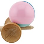 Kendama X Originala, Profesionala, Embo, Big Cups V2, Super Sticky cu Cupe Mari, Rulment Metalic, din lemn 18 cm, Ata 55 cm, Roz/Verde - imagine 8