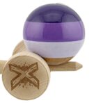 Kendama X Originala, Profesionala, Embo, Big Cups V2, Super Sticky Legendary Cupe Mari, Rulment Metalic cu Ata 55 cm, Purpuriu/Mov/Lila - imagine 7