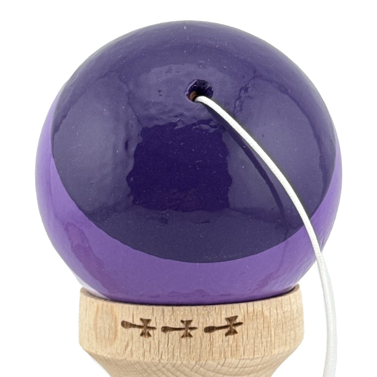 Kendama X Originala, Profesionala, Embo, Big Cups V2, Super Sticky Legendary Cupe Mari, Rulment Metalic cu Ata 55 cm, Purpuriu/Mov/Lila - imagine 8