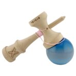 Kendama X Originala, Profesionala, Embo, Big Cups V2, Super Sticky Cupe Mari, Rulment Metalic cu Ata 55 cm, Albastru/Gri/Bleu - imagine 4