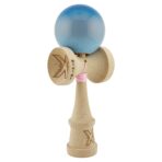 Kendama X Originala, Profesionala, Embo, Big Cups V2, Super Sticky Cupe Mari, Rulment Metalic cu Ata 55 cm, Albastru/Gri/Bleu - imagine 9