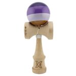 Kendama X Originala, Profesionala, Embo, Big Cups V2, Super Sticky Legendary Cupe Mari, Rulment Metalic cu Ata 55 cm, Purpuriu/Mov/Lila