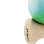 Kendama X Originala, Profesionala, Embo, Big Cups V2, Super Sticky Cupe Mari, Rulment Metalic cu Ata 55 cm, Galben/Albastru deschis/Verde - imagine 6