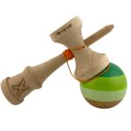 Kendama X Originala, Profesionala, Embo, Big Cups V2, Super Sticky Legendary Cupe Mari, Rulment Metalic cu Ata 55 cm, Verde Mix - imagine 2