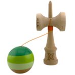 Kendama X Originala, Profesionala, Embo, Big Cups V2, Super Sticky Legendary Cupe Mari, Rulment Metalic cu Ata 55 cm, Verde Mix - imagine 6