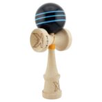 Kendama X Originala, Profesionala, Embo, Big Cups V2, Super Sticky Legendary Cupe Mari, Rulment Metalic cu Ata 55 cm, Negru/Linii Albastre deschise - imagine 9