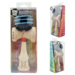 Kendama X Originala, Profesionala, Embo, Big Cups V2, Super Sticky Legendary Cupe Mari, Rulment Metalic cu Ata 55 cm, Negru/Linii Albastre deschise - imagine 10