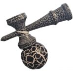 Kendama X Originala,  Profesionala, Embo, Cracked, din Lemn, 18 cm,  Negru Alb - imagine 2