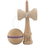Kendama X Originala, Profesionala, Embo, din Lemn, 18 cm, Dunga Mov - imagine 3