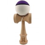 Kendama X Originala, Profesionala, Embo, din Lemn, 18 cm, Multicolor Mov/Negru/Alb