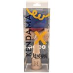 Kendama X Originala, Profesionala, Embo, din Lemn, 18 cm, Rubber Grip, Albastru inchis/Rosu - imagine 4