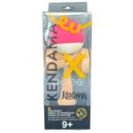 Kendama X Originala, Profesionala, Embo, din Lemn, 18 cm, Rubber Grip, Roz inchis/Alb - imagine 3