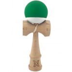 Kendama X Originala, Profesionala, Embo, din Lemn, 18 cm, Rubber Grip, Verde Alb