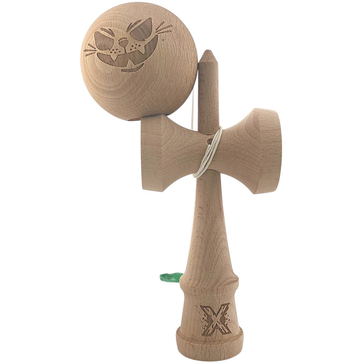 Kendama X Originala, Profesionala, Embo, din Lemn, 18 cm, Special, Crazy Cat, Lemn - imagine 3