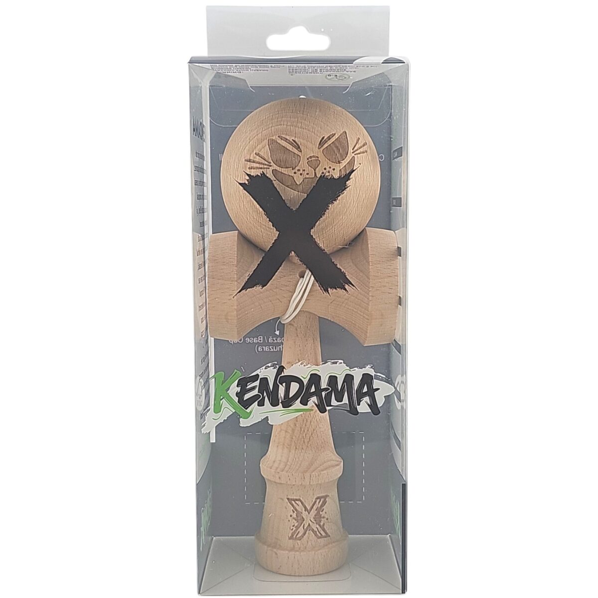 Kendama X Originala, Profesionala, Embo, din Lemn, 18 cm, Special, Crazy Cat, Lemn - imagine 4