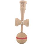 Kendama X Originala, Profesionala, Embo, din Lemn, 18 cm, Special, Model cu Dunga, Rosu - imagine 3