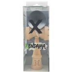 Kendama X Originala, Profesionala, Embo, din Lemn, Rubber Grip, 18 cm, Alb/Negru - imagine 4