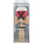 Kendama X Originala, Profesionala, Embo, din Lemn, Rubber Grip, 18 cm, Alb/Rosu - imagine 5
