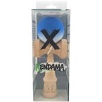 Kendama X Originala, Profesionala, Embo, din Lemn, Rubber Grip, 18 cm, Albastru/Alb - imagine 5