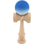Kendama X Originala, Profesionala, Embo, din Lemn, Rubber Grip, 18 cm, Albastru/Alb