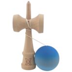 Kendama X Originala, Profesionala, Embo, din Lemn, Rubber Grip, 18 cm, Albastru/Gri/Bleu - imagine 2