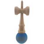 Kendama X Originala, Profesionala, Embo, din Lemn, Rubber Grip, 18 cm, Albastru/Gri/Bleu - imagine 3