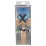 Kendama X Originala, Profesionala, Embo, din Lemn, Rubber Grip, 18 cm, Albastru/Gri/Bleu - imagine 4
