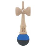 Kendama X Originala, Profesionala, Embo, din Lemn, Rubber Grip, 18 cm, Albastru/Negru - imagine 3