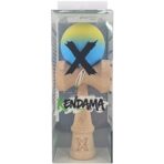 Kendama X Originala, Profesionala, Embo, 18 cm, Profesionala, +9 Ani, din Lemn, Gradient Galben/Albastru - imagine 5