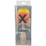Kendama X Originala, Profesionala, Embo, din Lemn, Rubber Grip, 18 cm, Galben/Portocaliu - imagine 4