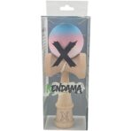 Kendama X Originala, Profesionala, Embo, din Lemn, Rubber Grip, 18 cm, Gradient Albastru/Roz/Alb - imagine 4